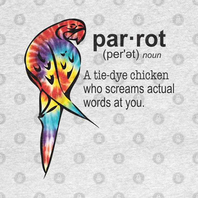 Tie-dye Parrot by Einstein Parrot